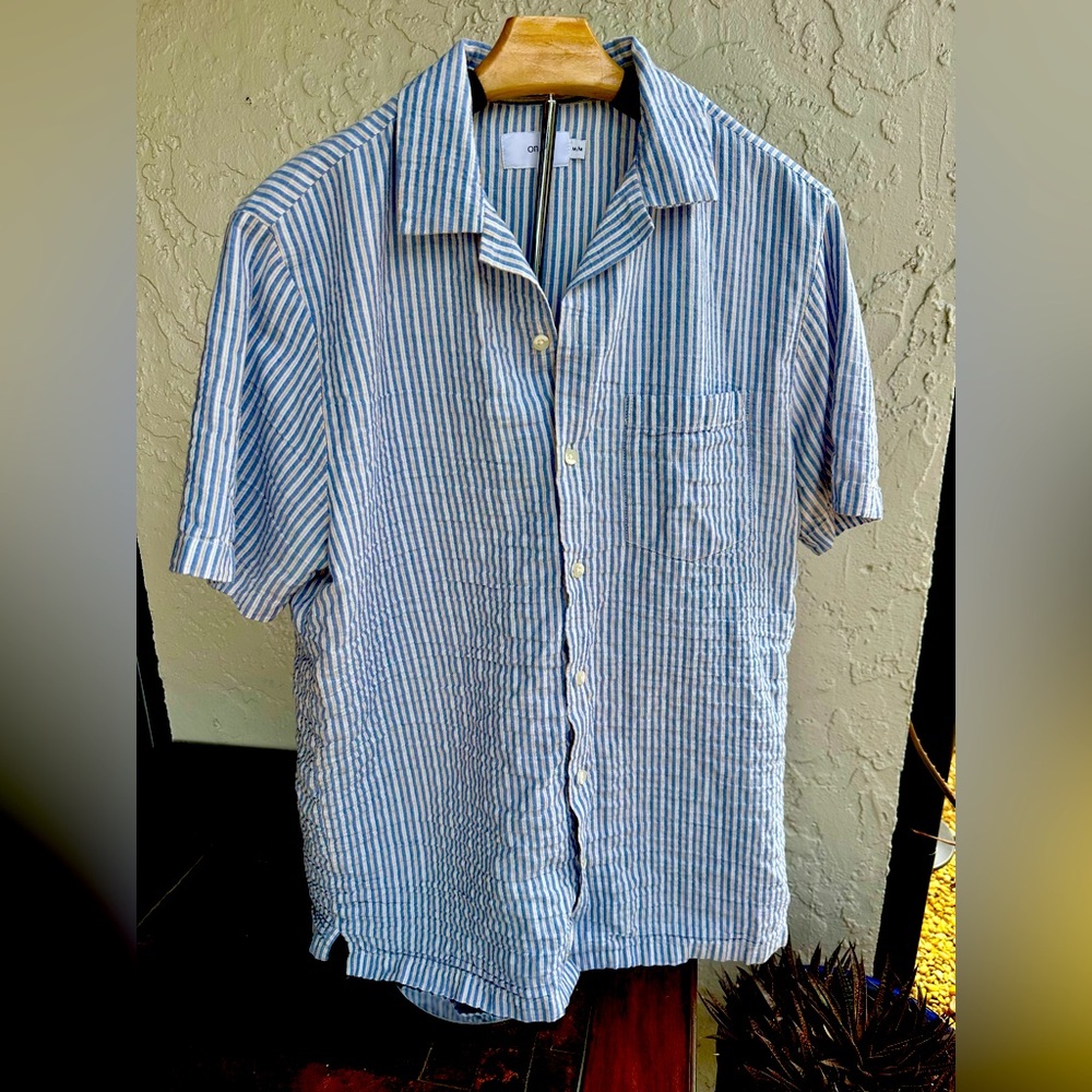 Onia Striped Men's Shirt Size Medium